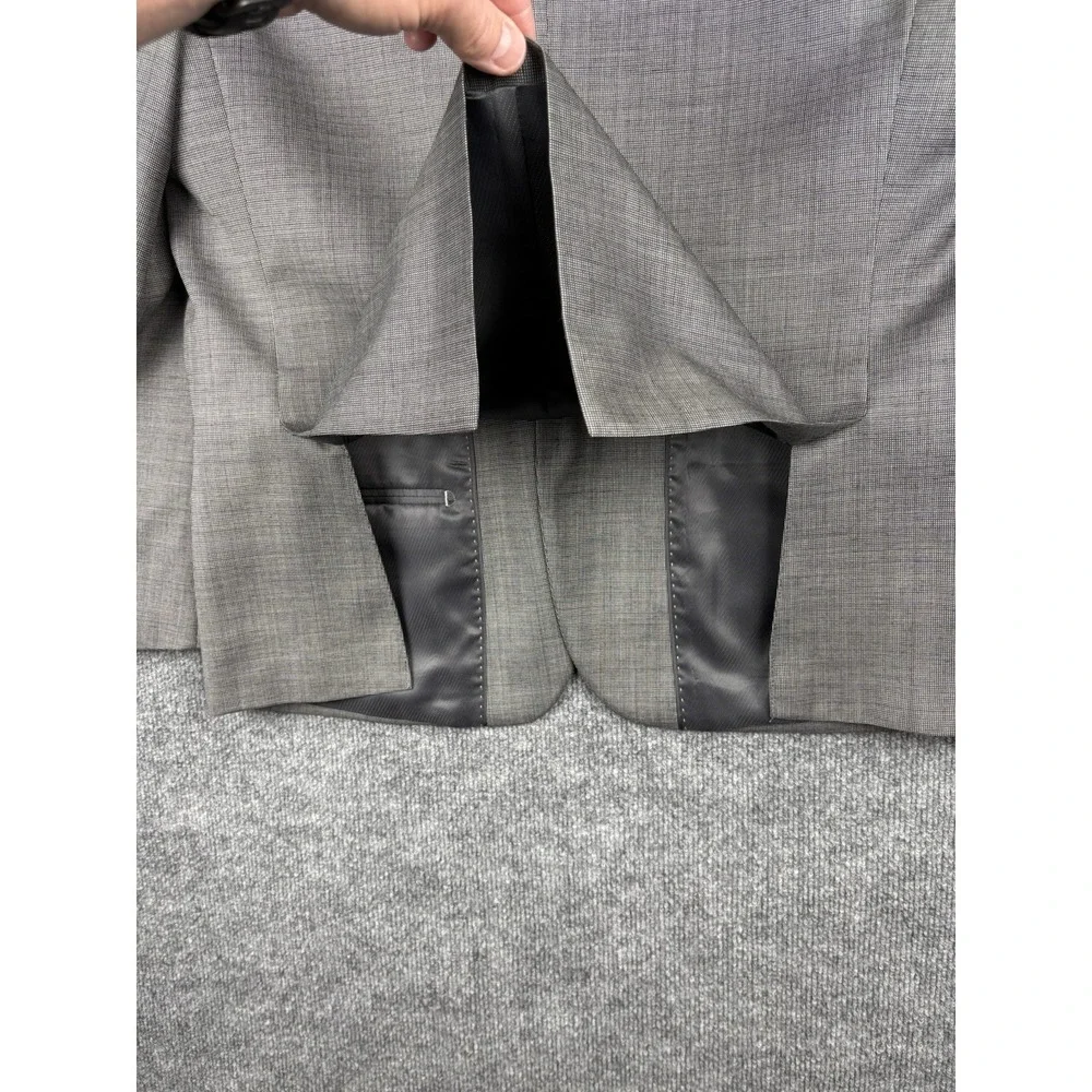 Montagna Oxford Sport Coat Mens 40S Gray Super 120s Merino Wool Blazer Italy